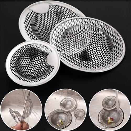 Stainless Steel Kitchen Sink Strainer Bathtub Hair Catcher Stopper Shower Drain Hole Filter Trap Floor Drain