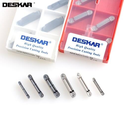 10PCS DESKAR MRMN200-G 300-M 400-M LDA K10 CNC Lathe Cutter Cutting Carbide Inserts Slotting Blades Grooving Turning Tools