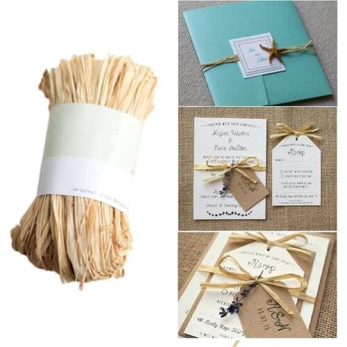 Raffia Natural Rope Diy Crafts Wedding Invitation Gift Packing Rope Natural Raffia Straw Rope Wedding Party Decoration
