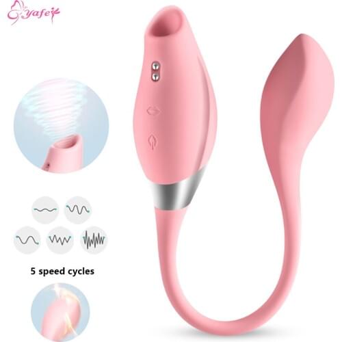 Heating Sucking Vibrator 2 in 1 Sex Toys for Women 5 Sucking Modes G-spot Clitoris Stimulator Vibrating egg Purple Sex Toys