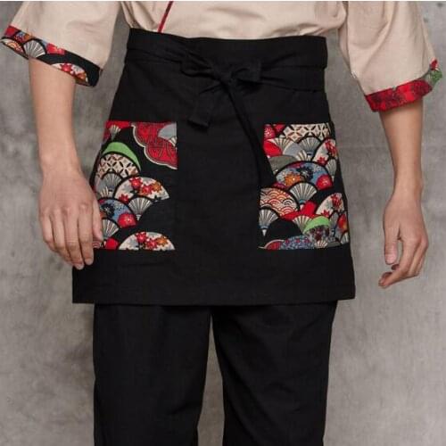 Japanese Kitchen apron Chef Apron Black Short apron 8 Style Japanese cuisine