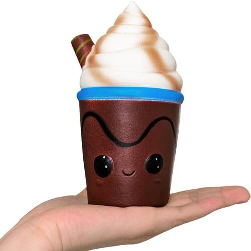 Funny Lucky Chocolate Cups Squeeze Toys Squishy Slow Rising Stress Relief toys Funny Toy For Kid Christmas Gift