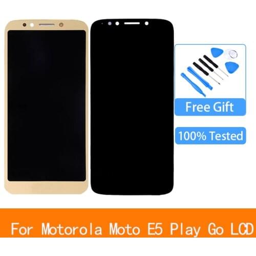5.84" Dinamico For Motorola Moto E5 Play Go LCD With Touch Panel Screen Digitizer Assembly XT1920 XT1921 Display With Frame