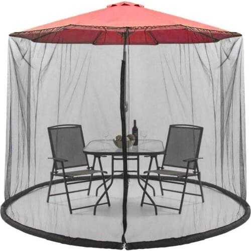 Garden Patio Umbrella Insect Proof Netting Outdoor Leisure Umbrella Dust Cover Umbrella Table Bug Mesh Screen