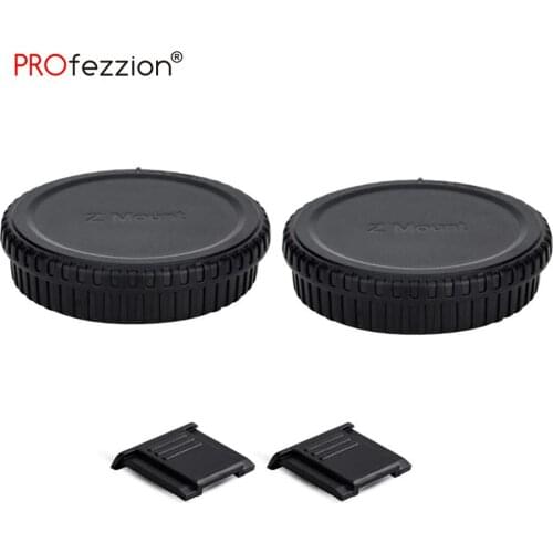 2 Pack Z Mount Body Cap Cover & Rear Lens Cap with 2 Extra Hot Shoe Covers Camera Accessories for Nikon Z7 Z7II Z6 Z6II Z5 Z50