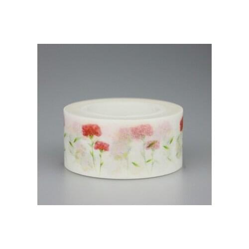 2cm Cute carnation Washi Tape adhesive tape DIY decoration Scrapbooking Sticker Label Masking Tape School Office Supply