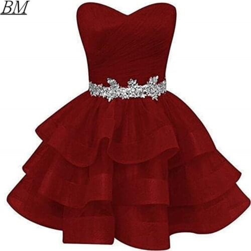 2021 Sexy Short Homecoming Dresses Sweetheart Crystals Sequins Plus Mini Prom Party Graduation Cocktail Gown BM765