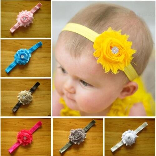30pcs/lot shabby chiffon flower Headband