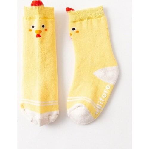 5 pcs Dispensing Slip Baby Socks Autumn And Winter Cartoon Boys And High Stockings Thick Warm Baby Terry Socks