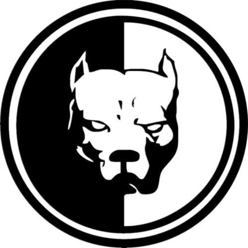 Dangerous Dog Pitbull on Board Animal Car Sticker Waterproof Sunscreen Auto Accessories for Door Hood Car Bonnet,15cm*15cm