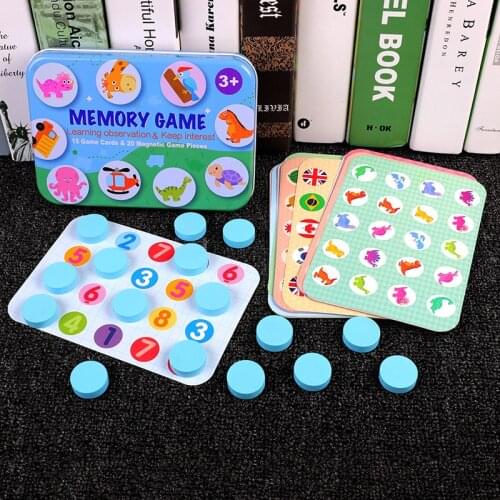 Childrens educational toys iron box memory chess logic thinking training fun board games portable gift toys for kids boy girl