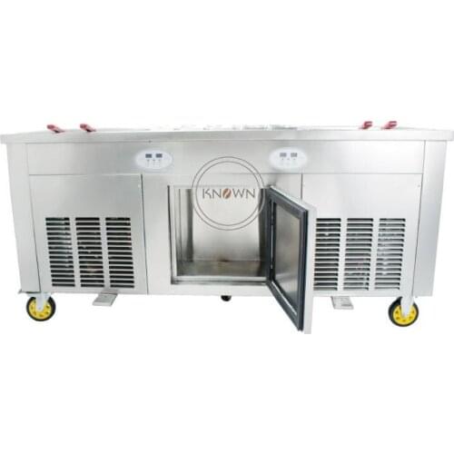 Double round pan big size pan fried ice cream machine