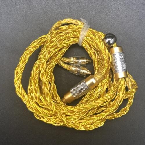 FENGRU DIY JCALLY Gold JC16 6N OFC 16 Shares 480 Cores Earphone Upgrade Cable for Shure SE215 IE80 KZ ZST ZSN Pro ZS10 Pro ZSX