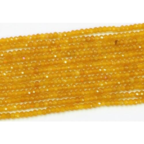 Hot Yellow Natural Stone Chalcedony Jades 2x4mm Faceted Abacus New Diy Jewelry Beads Spacers Accessories Findings 15inch B575