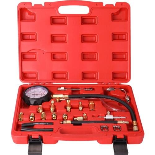TU-114 0-140 PSI/0-10 Bar Fuel Injection Pressure Meter Pump Tester Compression Pressure Gauge Gasoline TU114-1014G