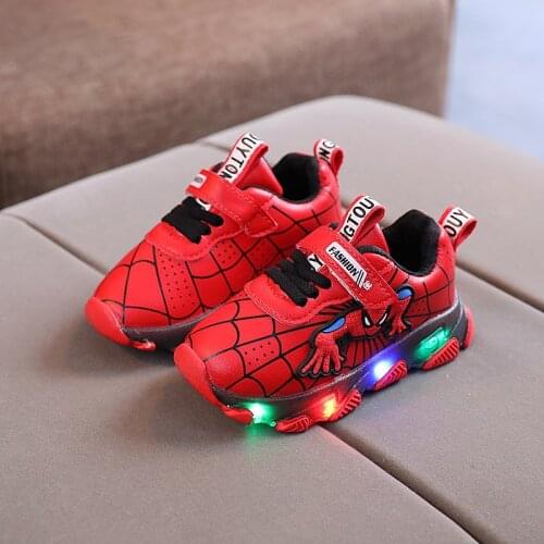 2021 Disney spiderman summer Childrens cartoon boy casual shoes non-slip soft bottom breathable Womens sneakers Size 21-30