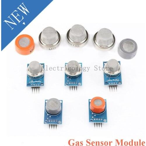 MQ-2 MQ-3 MQ-5 MQ-7 MQ-8 MQ-135 Detection Smoke Methane Liquefied Gas Sensor Module For Arduino Starter DIY Kit MQ2 MQ3 MQ135