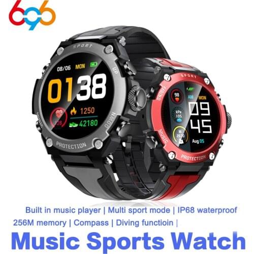 2020 New Music Smartwatch Men IP68 Waterproof Diving Sport Watch, Compass Air Pressure Mearsurement Altitude Smart Watches DK10