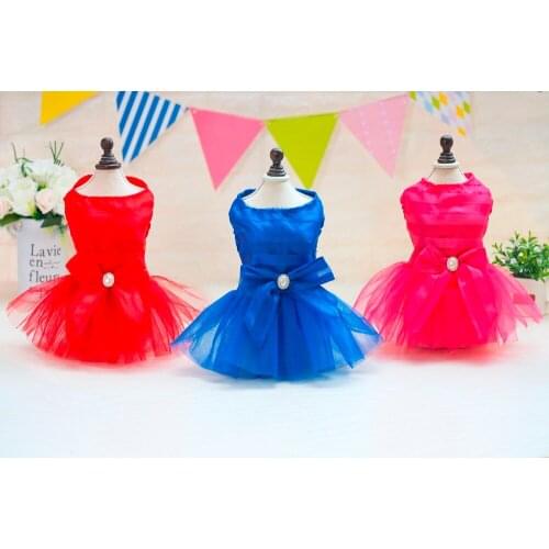 New Dogbaby Spring Summer Pet Dog Dress Clothes From S to XL Cheap Puppy Dogs Dress