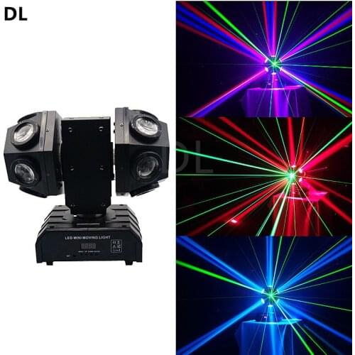 New Professional DJ Disco Ball Lights LED Beam Laser 2in1 Moving Head Football Light DMX 512 Nightclub Party Show Stage Lighting