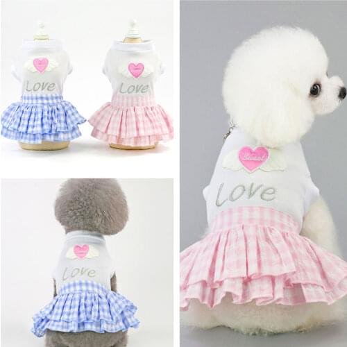 Pet Dog Cat Puppy Clothes Spring Autumn lovely dress small dog wedding dress princess Size xs-xl