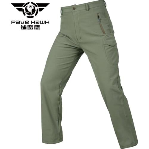 PAVEHAWK Tactical Cargo Pants Men Camouflage Army Military Pant Winter Warm Soft Shell Fleece Waterproof Man Casual Trousers