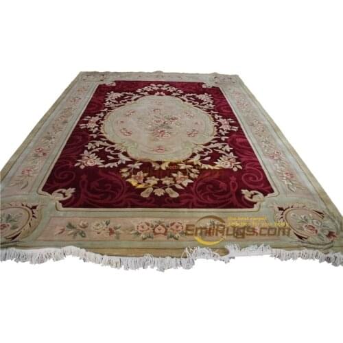 Savonnerie plush rug livingroom Modern Art Handwoven French Chic Round For Home Decoration New Natural savonnerie