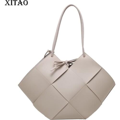 XITAO Drawstring Shoulder Bags Fashion New Women Elegant Solid Color High-end Knitting 2021 Autumn Minority Bags WMD2579