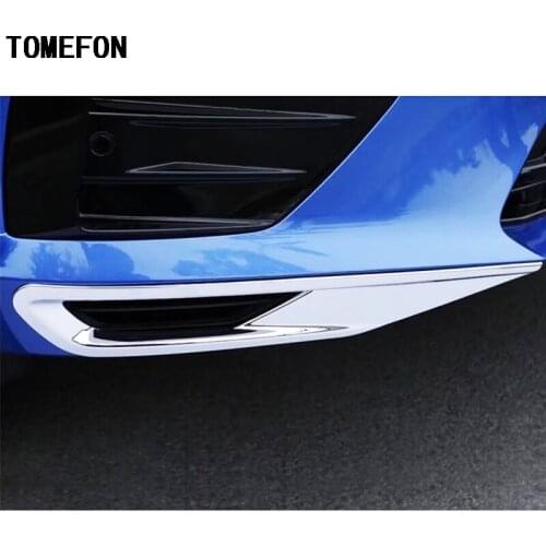 TOMEFON ABS Chrome For Volvo XC60 XC 60 2017 2018 2019 Front Foglight Cover Trims Bottom Head Fog Lamp Shade Hood
