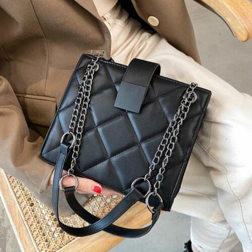 Winter Black Quilted Retro SMALL Crossbody Bag Womens Bag 2020 New Fashion All-Match Simple Shoulder Bag Tote Bag