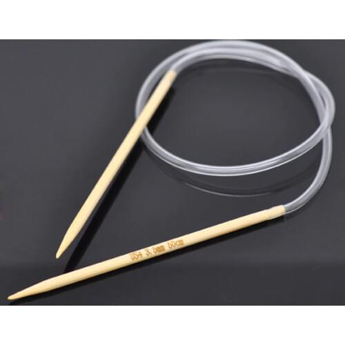 1 Pair Bamboo 50cm Circular Knitting Needle( US Size 4/ 3.5mm)