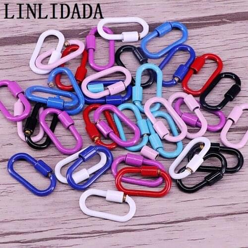 10Pcs Oval plating clasp charm,colorful enamel oval clasp,necklace/bracelet jewelry component clasp