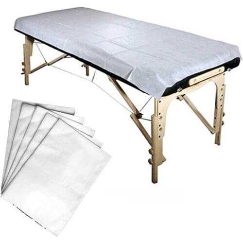 100 Pcs Non-woven Disposable Massage Table Sheet Bed Cover Beauty Bed Sheet Spa Bed covers 80x180cm White