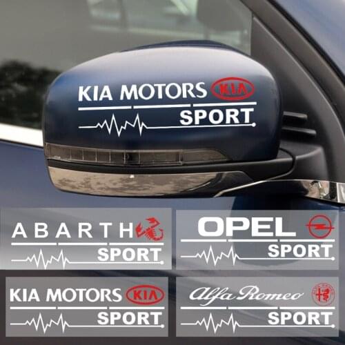 3D Carbon Car Rearview Mirror Tank Stickers Decals Emblem For Mitsubishi EX Lancer Galant L200 Lancer 10 Outlander Accessories