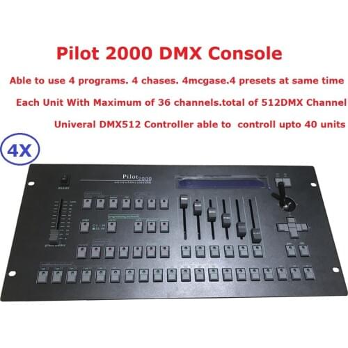 4Pcs Carton Package Pilot 2000 DMX Controller DMX512 Console DMX Lighting Controller For 40Pcs Computer Moving Head Stage Lights