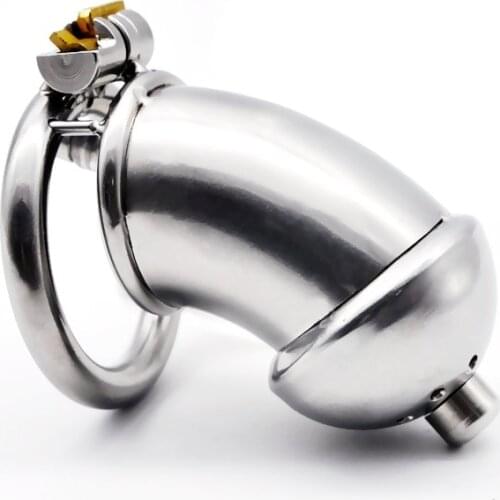 40/45/50mm For Choose Bird Cage Chastity Device Stainless Stealth Lock BDSM Bondage Penis Ring Lock Restraint Men Chastity Belt