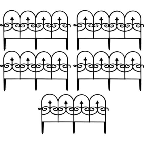 5PCS Garden Fence Decorative Garden Fence Edging Outdoor Plant Bordering Lawn Edging Fence For Yard Garden Decoration
