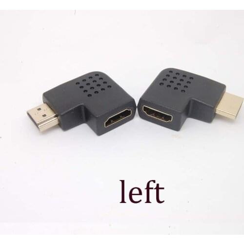 90 Degree left Angle Male to Female Adapter Cable Connector Coupler HDMI HDTV NEW