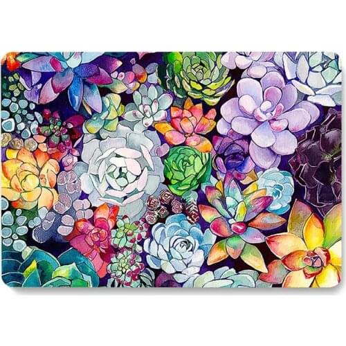 Succulents Pattern Laptop Case for Apple Macbook 12'' A1534 Protective Shell Air 2018/2019/2020 Pro 13 15 Inch Back Cover