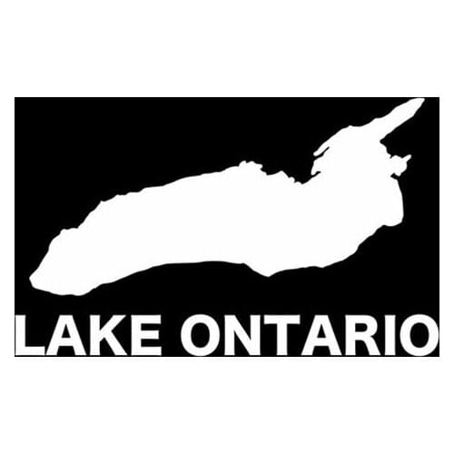 Black/Sliver Lake Ontario Outline Car Body Sticker Vinyl Decal High Quality Waterproof Decals Rear windshield Decor S917