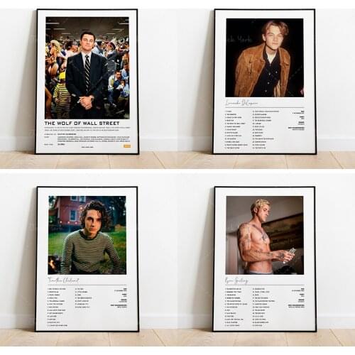 Leonardo DiCaprio Filmography Fan Poster | Actor Art Print