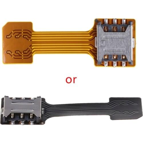 Hybrid Double Dual SIM Card Adapter for android Phone Extender Nano Mic