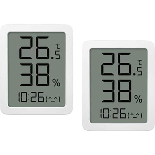 Indoor 2Pack Thermometer Digital Hygrometer HD Large Screen Humidity Gauge High Precision Temperature Sensor Record