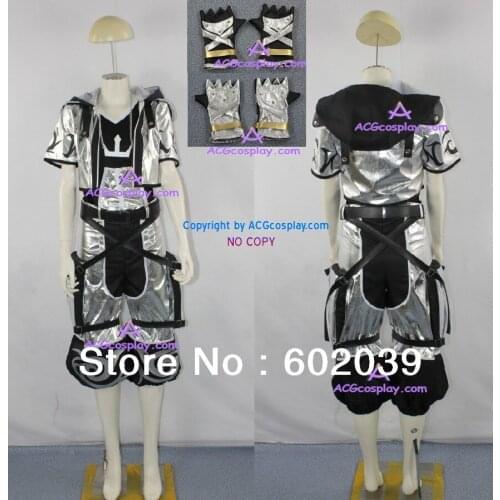 Kingdom Hearts 2 Sora cosplay costume silver sora costume include necklace prop and gloves