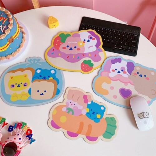 Cartoon Cute Animals Color Mouse Pad Korean Ins PVC Waterproof Anti Slip Student Computer Girl Office Creative kawaii Desk Pad