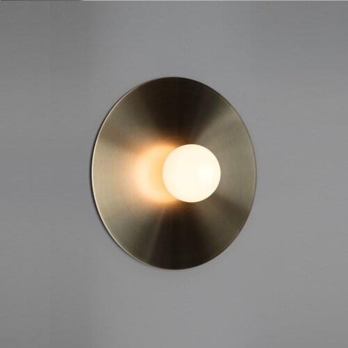 Postmodern Creative Hardware Wall Lamp Nordic LED Glass Ball Art Bedroom Bedside Living Room Study Corridor Lighting Fixtures