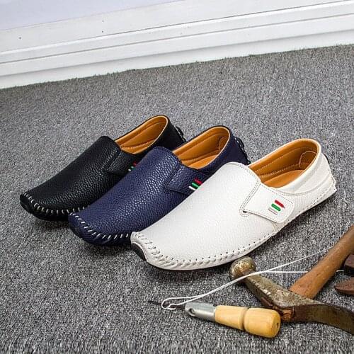 Shoes Male Men Shoes Big Size 47 48 Breathable White Sneakers Leather Fashion Scarpe Uomo For Winter Summer Mens Man