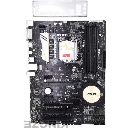 Used Asus Z170-P Desktop Motherboard Z170 Socket LGA 1151 i7 i5 i3 DDR4 64G M.2 SATA3 USB3.0 USB DVI HDMI ATX
