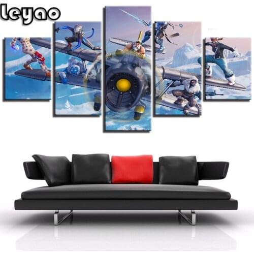 5 Pieces Game Cartoon Characters Diy Diamond Painting Rhinestone Full Square Round Drill Diamond Embroidery Sale home decor