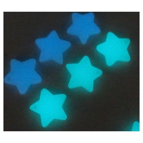 Natural stone Glow in the Dark Quartz crystal moonstone Fluorescent star pendant for diy Jewelry making necklace 20pcs